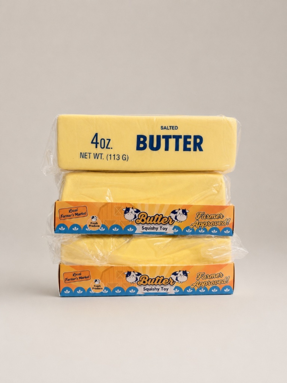 Top Trenz Butter Squishy Toy Lot of 3 Viral 4 oz Sticks